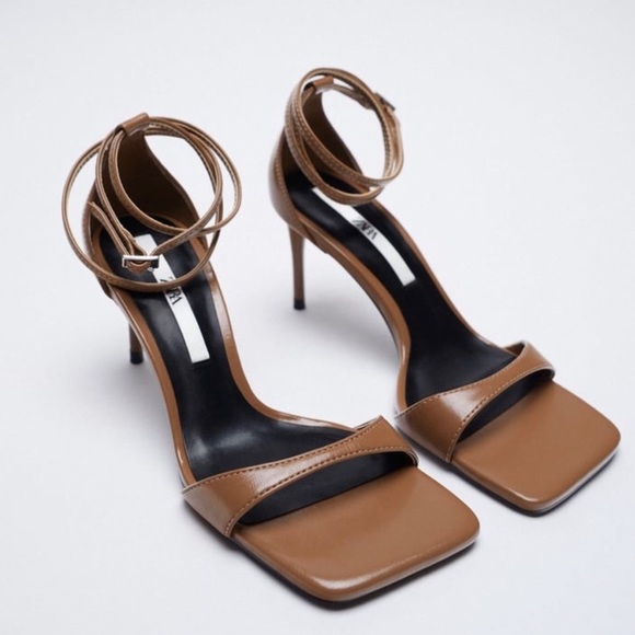 Zara Square Toe Heeled Sandals